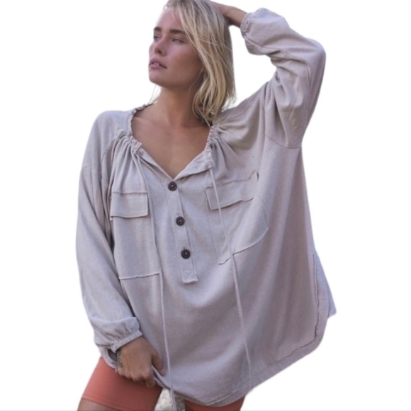 Free People FP Beach Near And Far Cotton Hemp Tunic Size XS - Picture 2 of 10